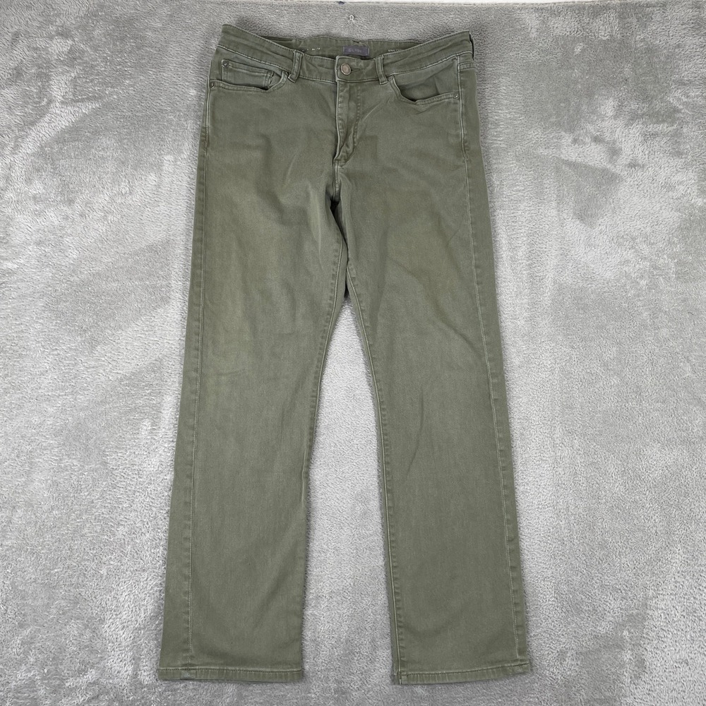 DL1961 Vinn Casual Straight Pants Mens 33x32 Olive Green Springfield Chino Jeans
